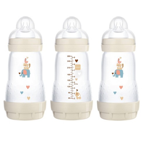 Anti-Colic Breastfeeding Bottles with Silicone Baby Bottle, Anti-Colic,  Natural Feel, Non-Collapsing Nipple 