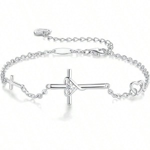 Timeless Minimalist Cross Bracelet - Adjustable Faith-Inspired Gift for Daily Wear and Gifting - 1 of 4