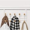 Home Mart Goods Heavy Duty White Over The Door Hanger Hanging Rack 5 Hooks Organizer - 2 of 4