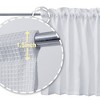 Kitchen Curtains 30 Inches Long White Window Curtains Waterproof Curtains for Bathroom Window Waffle Weave Textured Tier Curtains, 30"×30", Set of 2 - 4 of 4