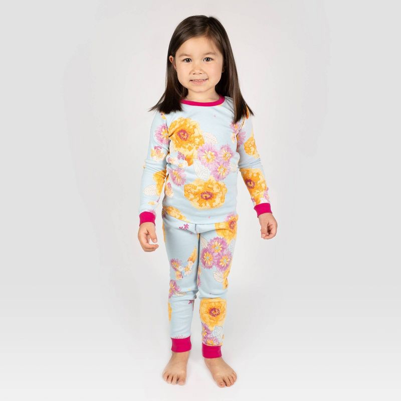 Burt's Bees Baby® Toddler Girls' 2pc Organic Cotton Tight Fit Pajama Set, 3 of 5