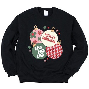 Simply Sage Market Women's Graphic Sweatshirt Christmas Ornaments - 1 of 4
