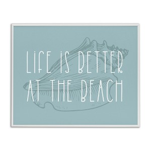 Stupell Industries Better at Beach with Shell, 20" x 16" - 1 of 4