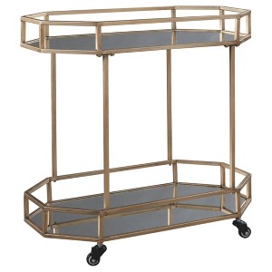 Daymont Bar Cart Gold Finish - Signature Design by Ashley - 1 of 4