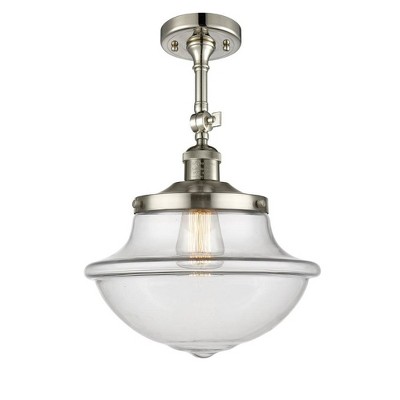 Oxford - 1 Light Adjustable Semi-Flush Mount In Traditional Style-15.5 Inches Tall and 11.75 Inches Wide