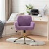 Modern Office Chair, Ergonomic Adjustable Swivel Armchair with Padded Armrests, Mid Back Plush Office Chair for Living Room, or Office - 2 of 4