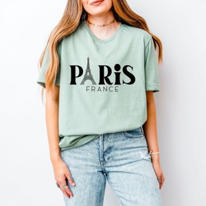 Paris France Eiffel Tower - Womens Short Sleeve Tee - 1 of 3