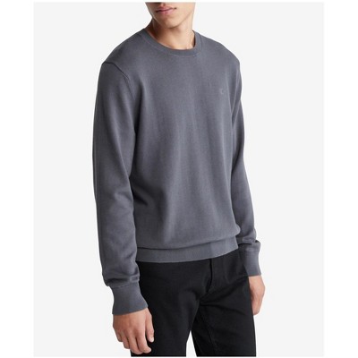Calvin Klein Mens Monogram Logo Pullover Sweater
