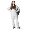 EVERYDAY KIDS Girls Cotton Fleece Sweatpants; Girls’ Activewear Jogger Pants - Soft and Breathable Cotton/Poly Blend, Heather Gray - 4 of 4