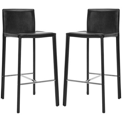 Set of 2 Jason Barstools Black - Safavieh