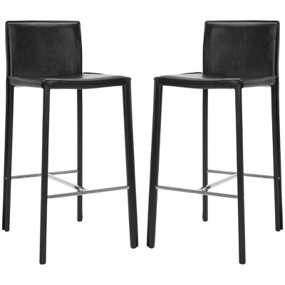 Set of 2 Jason Barstools Black - Safavieh