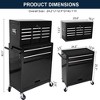 8-Drawer Rolling Tool Chest, Detachable Tool Cabinet with Locking Wheels & Drawer Liners, Industrial Tool Storage Cart for Garage/Workshop, Black - 2 of 4