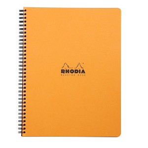 Rhodia Meeting Paper Book 80g Paper - Lined 80 sheets - 9 x 11 3/4 - Orange cover - 1 of 3