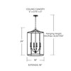 Capital Lighting Peyton 4 - Light Chandelier in  Matte Black - 3 of 4