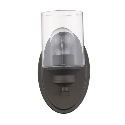 Bronze Cylinder Dimmable Direct Wired Electric Sconce