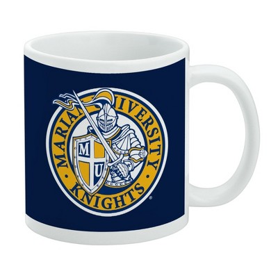 Marian University Primary Logo Ceramic Coffee Mug Novelty Gift Mugs for Coffee Tea and Hot Drinks 11oz White