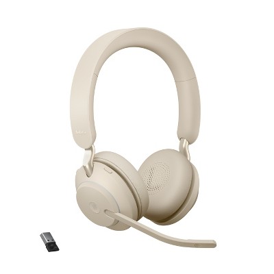 Jabra Evolve2 65 USB-A MS Stereo - Beige Wireless Headset / Music Headphones