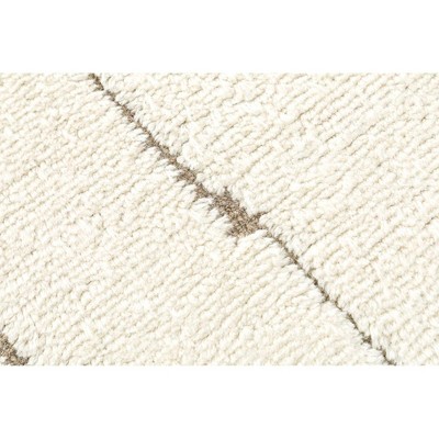 Ivory and Taupe Hand-Tufted Wool Runner Rug