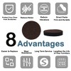 Unique Bargains Round Self-Stick Non-Slip Furniture Felt Pads Dark Brown 90 Pcs - image 3 of 4