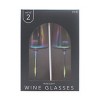 2pk Iridescent Stemmed Wine Glasses: Multicolored, Dishwasher-Safe, 16.6oz Capacity, Glass Drinkware Set for Cold Beverages - 4 of 4