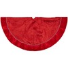 Northlight 48" Red Glittered Swirl Christmas Tree Skirt - 3 of 4
