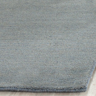 Himalaya Blue Hand-Knotted Wool Area Rug, 5' x 8'