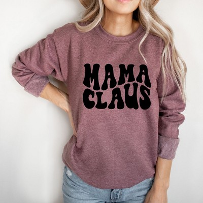 Simply Sage Market Women's Graphic Sweatshirt Mama Claus Wavy