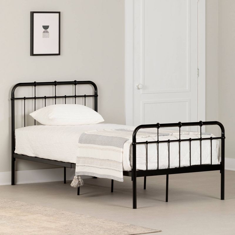 Vito Metal Complete Kids&#39; Bed Pure Black - South Shore, 3 of 15