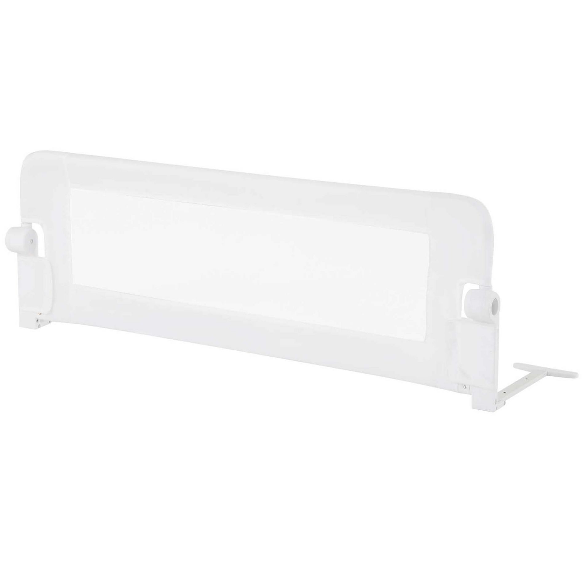 Costway 1 PCS 42" Toddler Foldable Bed Rail with Adjustable Safety Strap Bedrail Guard White