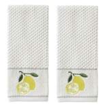 2pc Lemon Zest Hand Towel Set White - SKL Home