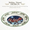 Spode Annual Collector Plate - 10" Porcelain Christmas Plate with Santa & Reindeer Scene, Holly Border - Microwave, Oven, Freezer, Dishwasher Safe - 3 of 4