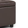 NicBex Multi-functional Ottoman with Storage, Ottoman Foot Rest with Safety Hinge and Tufted Top for Bedroom, Living Room, Dark Brown - 4 of 4