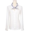 INSPIRE CHIC Women's Geometric Printed Cotton Linen Lace Trim Square Scarves 1Pc - 2 of 4