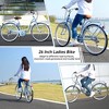 26 Inch Road Bike With 7 Speeds Drivetrain, Bike With Front And Rear V Brakes, Lightweight City Bike Steel Frame,Road Hybrid Bike - 4 of 4