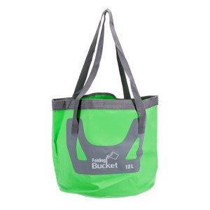 Unique Bargains Outdoor Camping Fishing Portable Water Storage Collapsible Bucket 3.2 Gallon 12L - 1 of 4