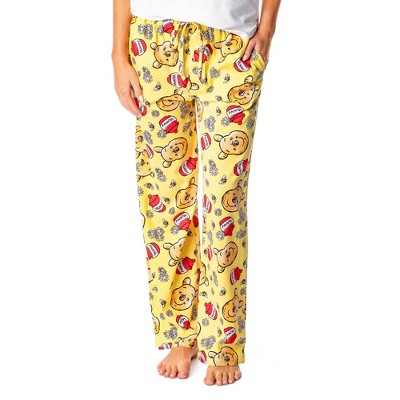 Stranger Things Men's Surfer Boy Pizza Lounge Bottoms Pajama Pants  (X-Small) Yellow