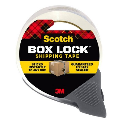 Scotch Box Lock Shipping Tape 1.88in x 54.6yd: Clear Packing & Moving Tape for Boxes, 1966in Length