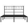 vidaXL Powder-Coated Steel Bed Frame with Headboard - Sturdy Metal Construction - 4 of 4