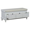 NicBex Storage Bench Modern Wooden Shoe Bench with 3 Drawers and Flip-up Padded Top for Mudroom, Entryway - 3 of 4