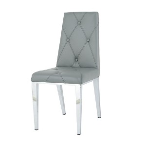 NicBex Set of 2 PU Leather Dining Chair Modern Upholstered Tufted Side Chair with Wood Legs for Kitchen,Dining Room - 1 of 4