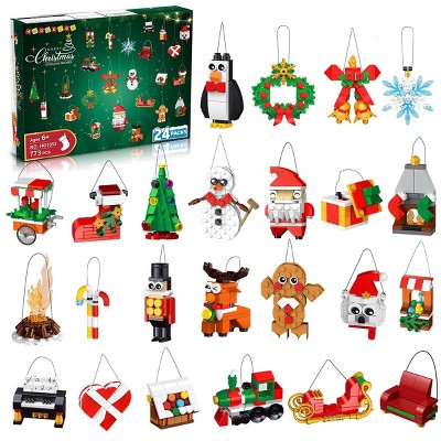 Cubimana Christmas Advent Calendar Building Sets, Christmas Countdown Calendar Hanging Ornaments for Christmas Tree Kids