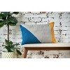 carol & frank 14" x 22" Rory Modern Geometric Gray Cotton Blend Decor Throw Pillow - 3 of 4