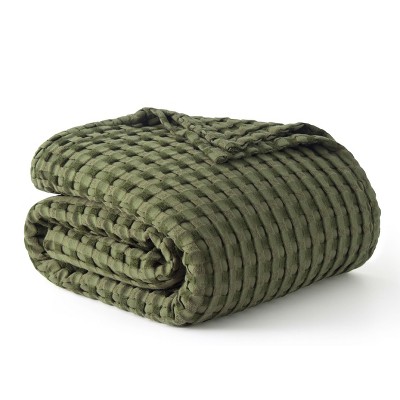 Bedsure | Rayon Derived from Bamboo Cooling Woven Waffle Blanket