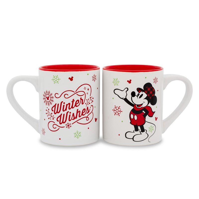 Silver Buffalo Disney Mickey and Minnie Mouse "Celebrate The Season" Ceramic Mugs | Set of 2, 2 of 10