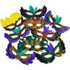 4E's Novelty 50 Pack Bulk Mardi Gras Masks With Feathers for Adult Men Women, Masquerade Party Masks for Mardi Gras Outfit Accessories - 2 of 4