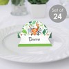 Big Dot of Happiness Jungle Party Animals - Safari Zoo Animal Birthday Party or Baby Shower Tent Buffet Card - Table Setting Name Place Cards - 24 Ct - 2 of 4