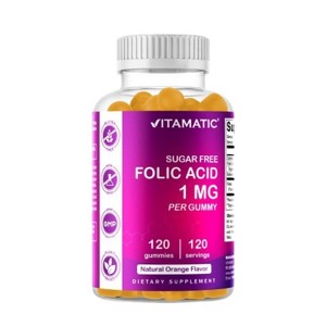 Sugar Free Folic Acid 1 mg - 120 Gummies - 1 of 4