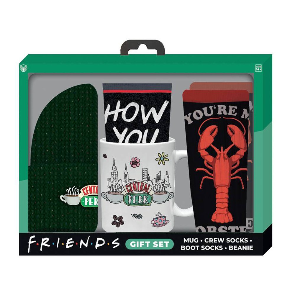 Men's Friends Socks - Assorted Greens 6-12