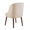 CAVINAS Dining Chairs Kitchen Chairs Side Chair Round Back Dining Chairs with Wood Legs, Fabric Accent for Kitchen, Bedroom - 4 of 4