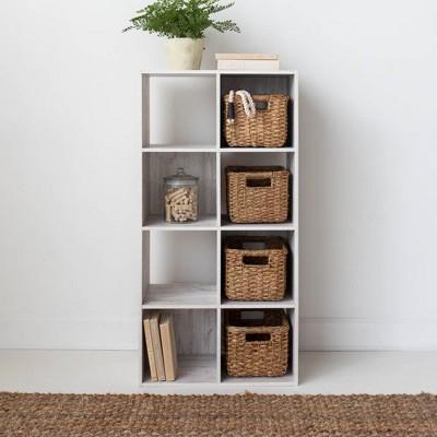 Whitewash 8-Cube Transitional Organizer Shelf